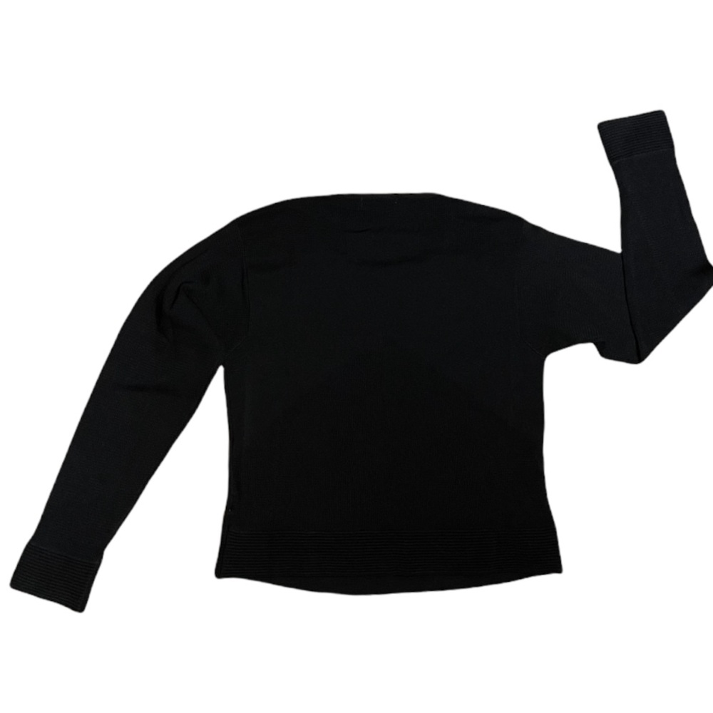 NWT Parker Black Contrasting Lightweight Knit Top/Sweater - Picture 4 of 9